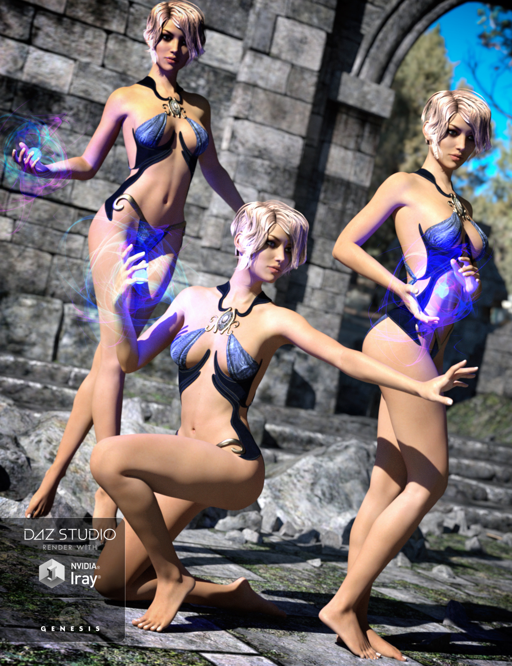 Sweet Caster Poses for Genesis 3 Female(s) by: Val3dart, 3D Models by Daz 3D