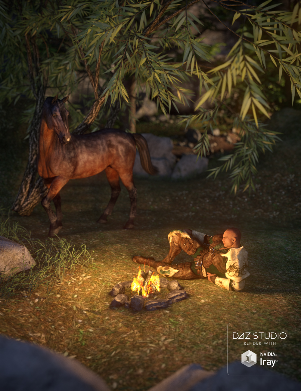 Around the Campfire by: , 3D Models by Daz 3D