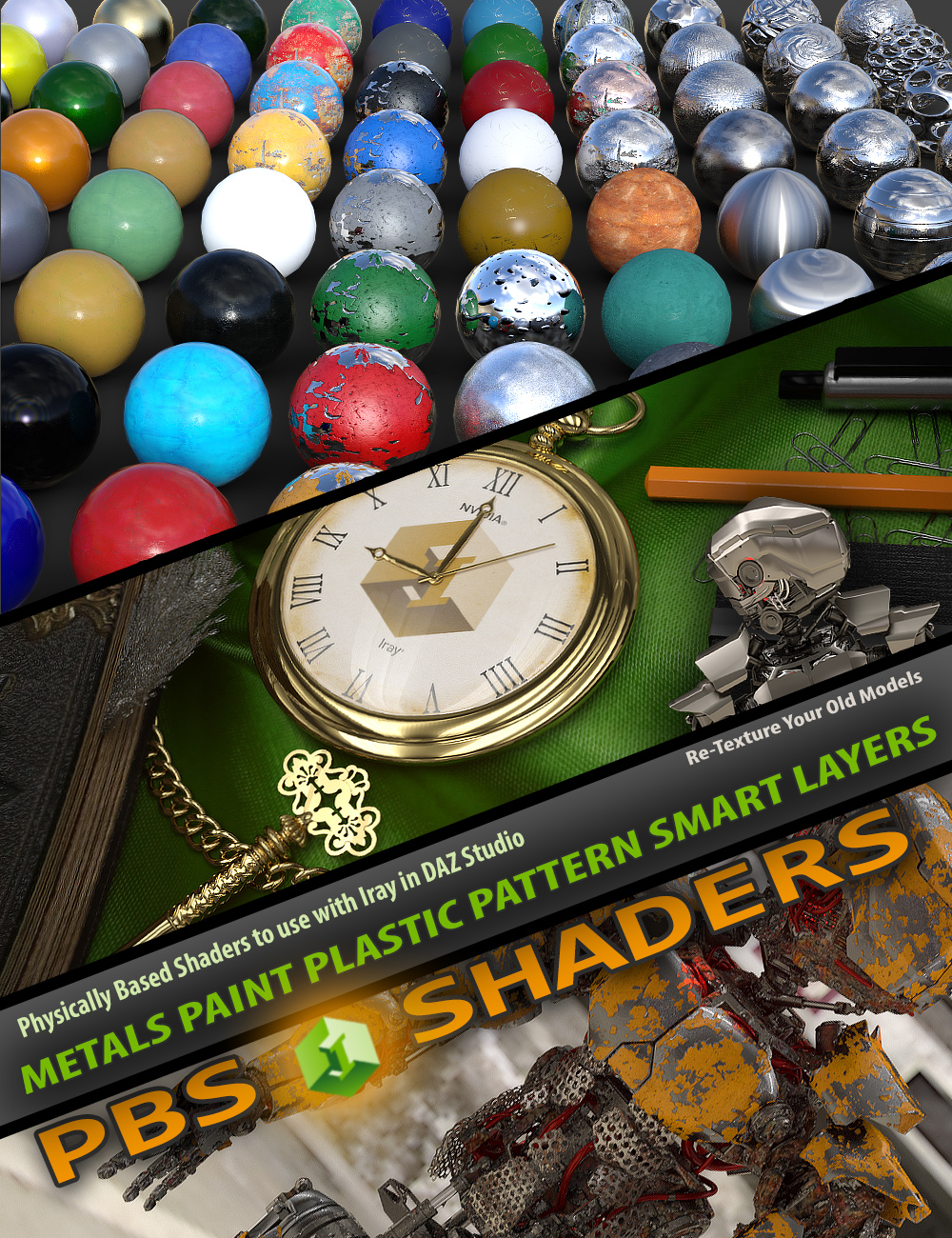 Mec4d PBS Shaders vol.1 for Iray by: Mec4D, 3D Models by Daz 3D