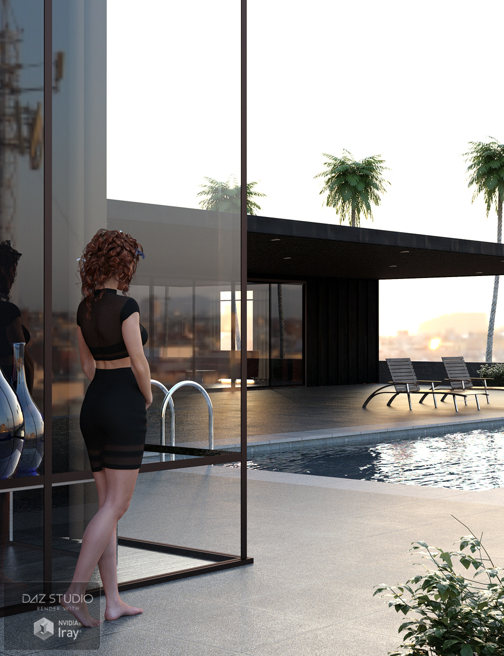 The Pool House by: Stonemason, 3D Models by Daz 3D