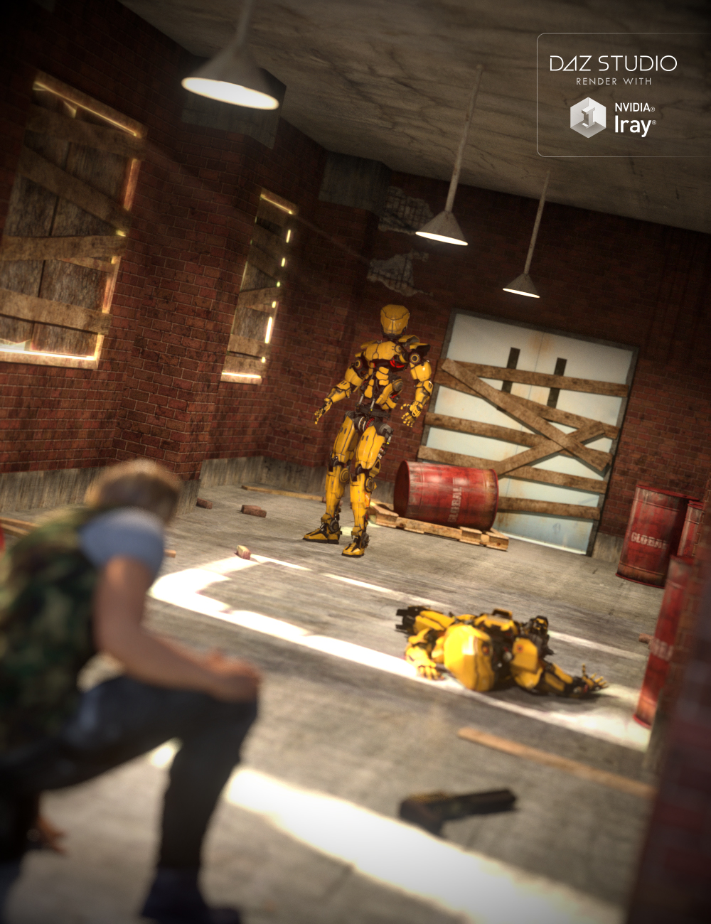 Rundown Hallway by: , 3D Models by Daz 3D