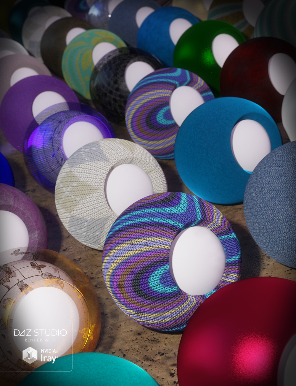 Elegant Fabric Iray Shaders by: JGreenlees, 3D Models by Daz 3D
