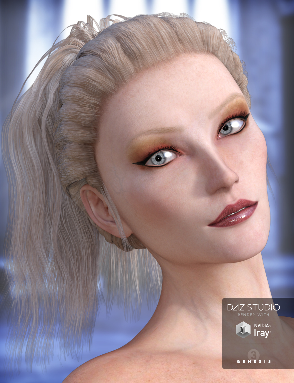 Lady Rune Updo for Genesis 3 Female(s) and Genesis 2 Female(s) by: Arki, 3D Models by Daz 3D