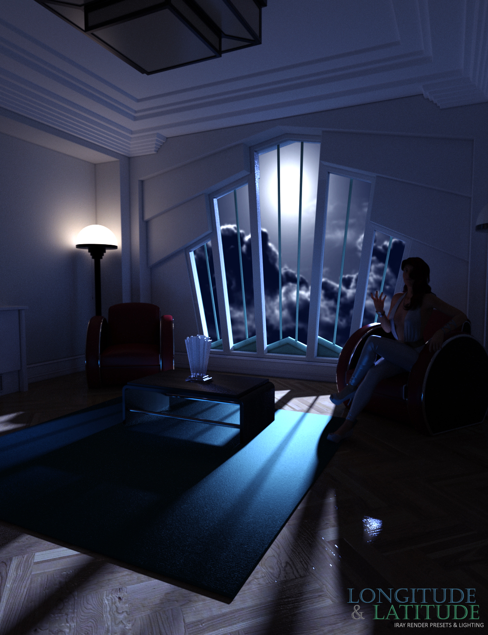 Longitude & Latitude Lighting and Render Presets for DS Iray by: ForbiddenWhispers, 3D Models by Daz 3D