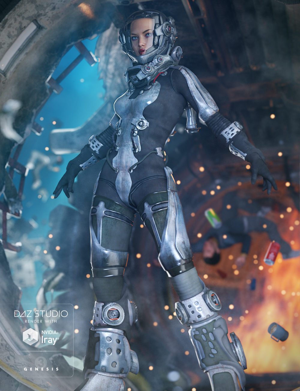 EXO Suit for Genesis 3 Female(s) by: Barbara BrundonDarkStarBurning, 3D Models by Daz 3D