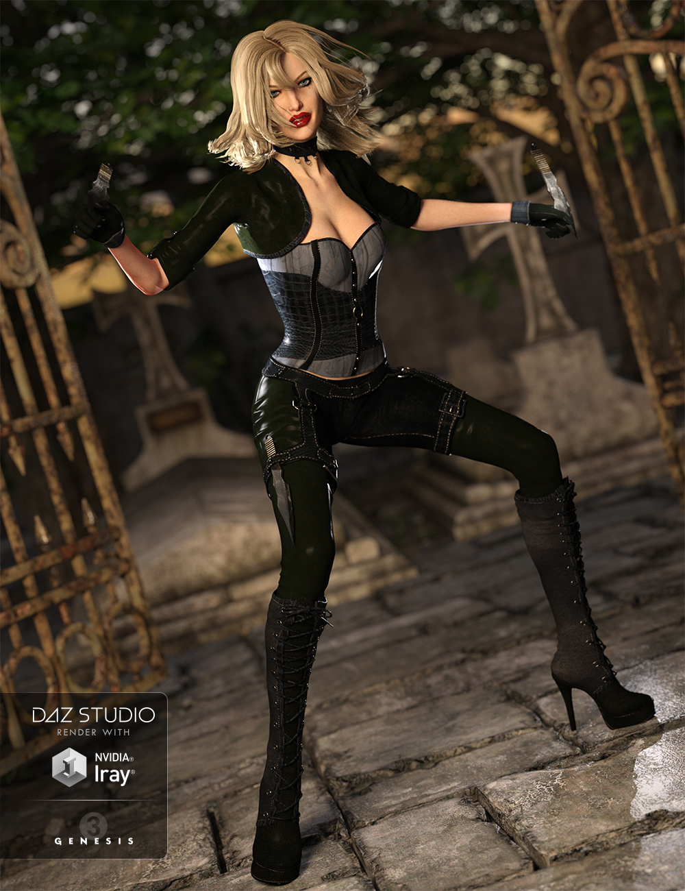 Deadly Night Shade for Genesis 3 Female(s) by: Anna BenjaminBarbara Brundon, 3D Models by Daz 3D