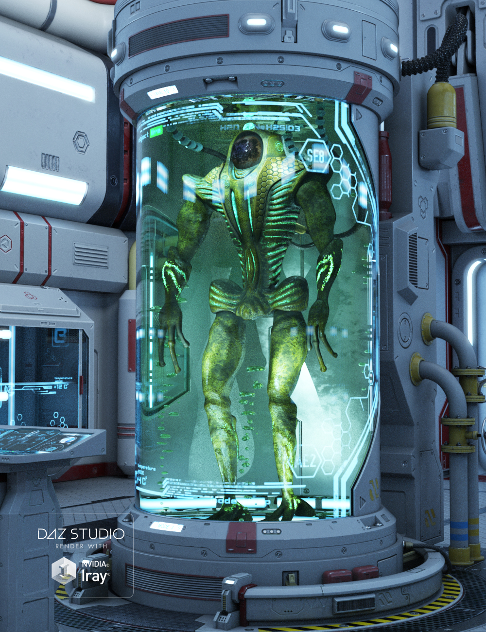 Sci-fi Lab by: petipet, 3D Models by Daz 3D