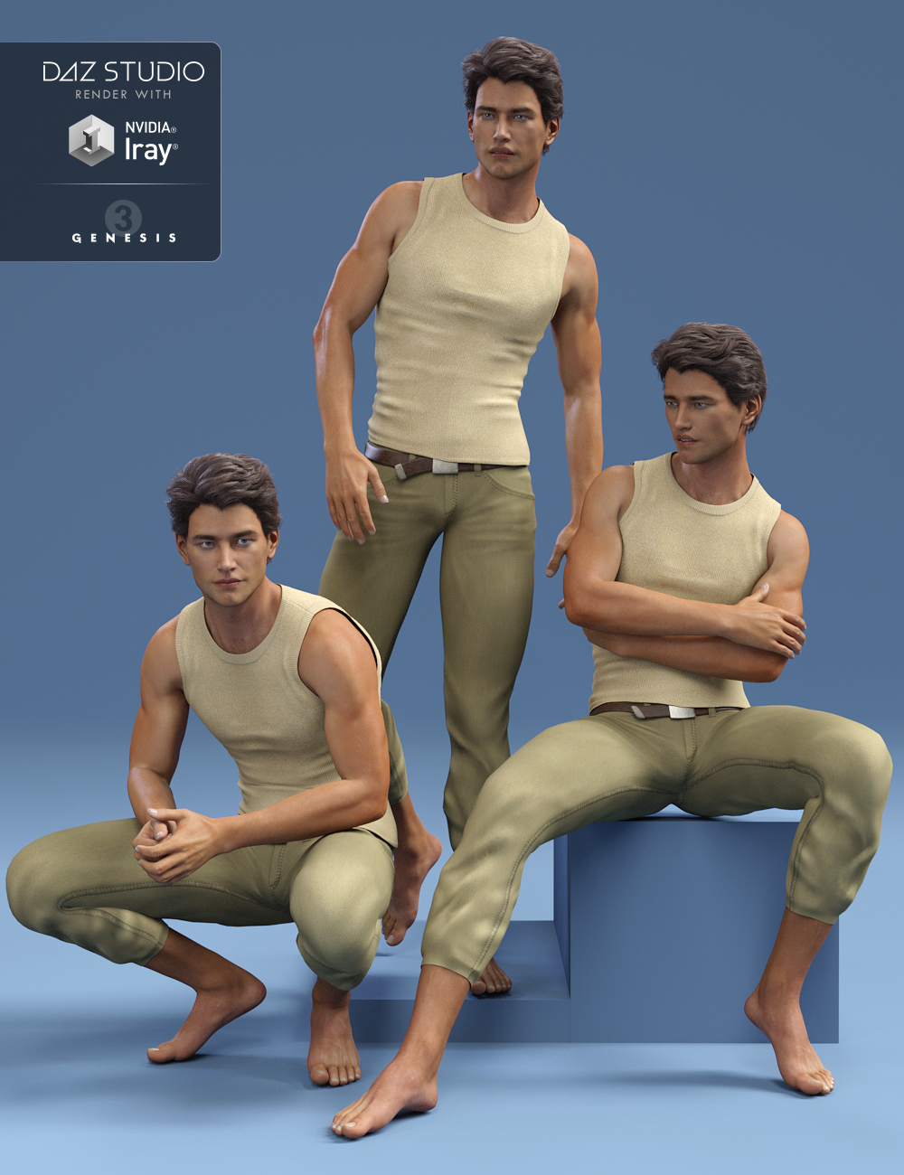 Everyday Poses for Michael 7 by: Capsces Digital Ink, 3D Models by Daz 3D