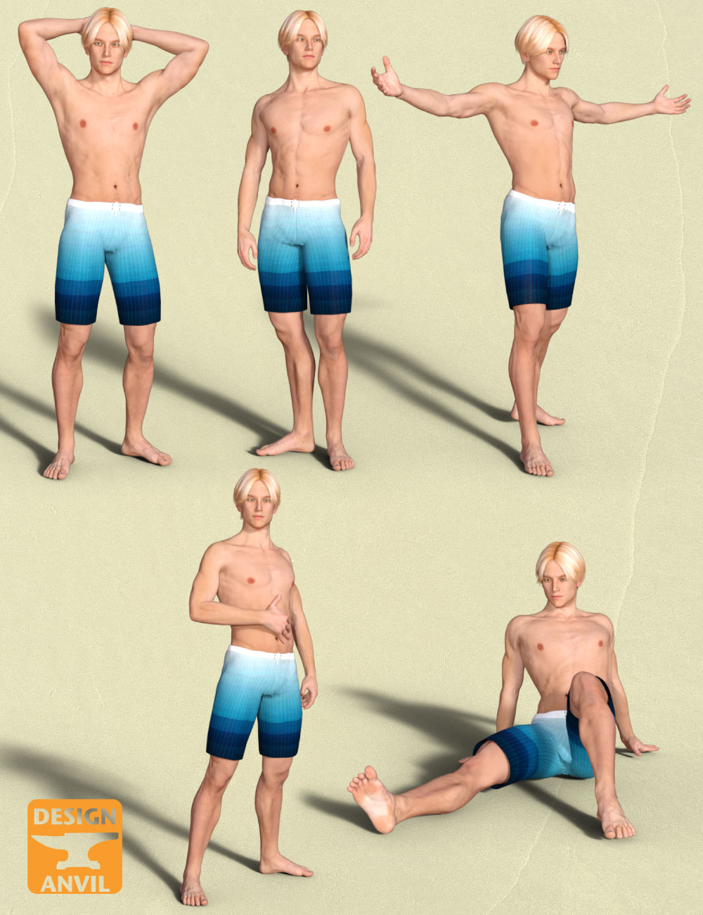 DA Variety Pose Pack for Genesis 3 Male & Michael 7 by: Design Anvil, 3D Models by Daz 3D