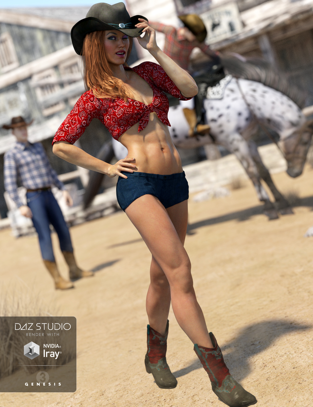 Giddy Up for Genesis 3 Female(s) by: Anna BenjaminBarbara Brundon, 3D Models by Daz 3D