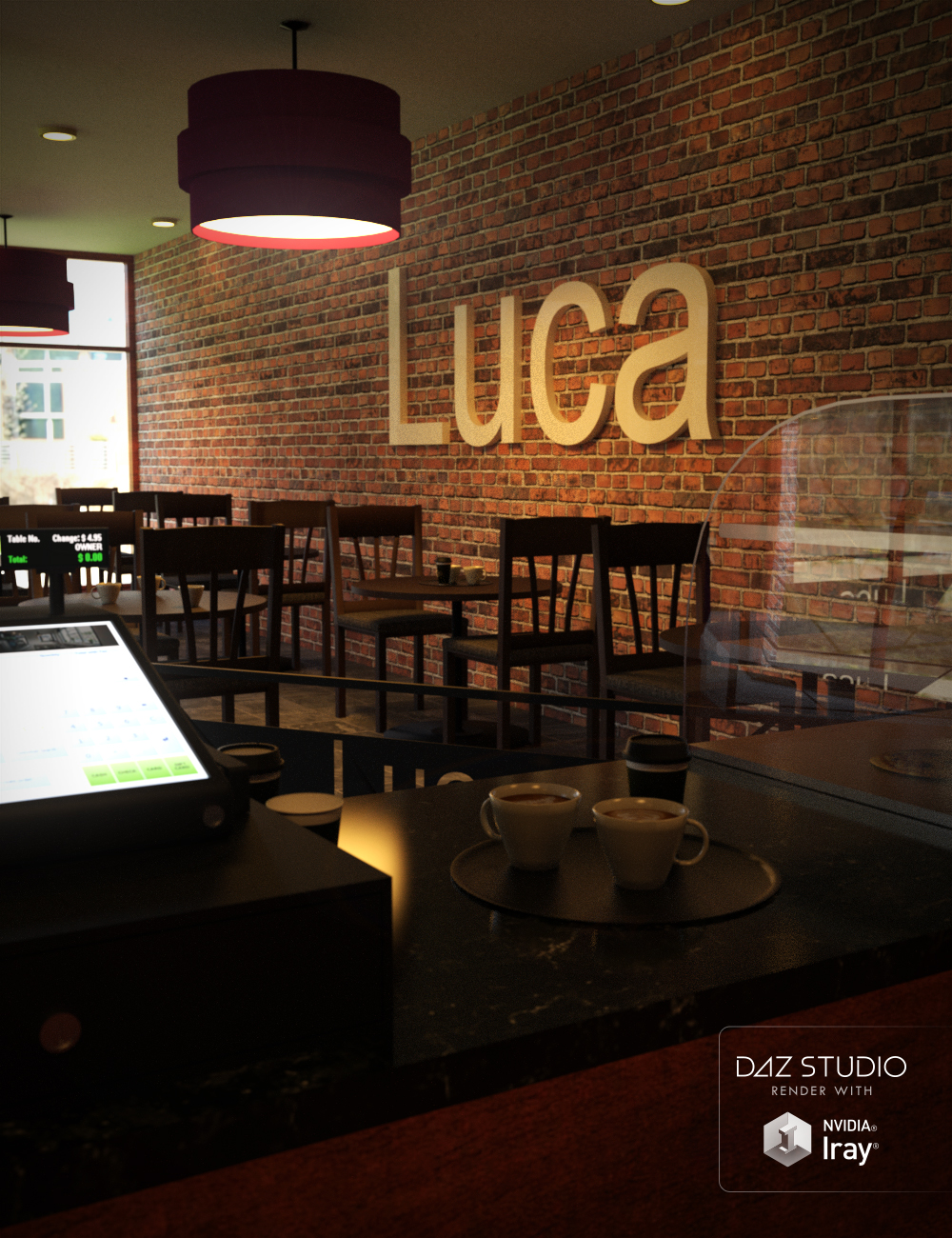Cafe Luca by: KindredArts, 3D Models by Daz 3D