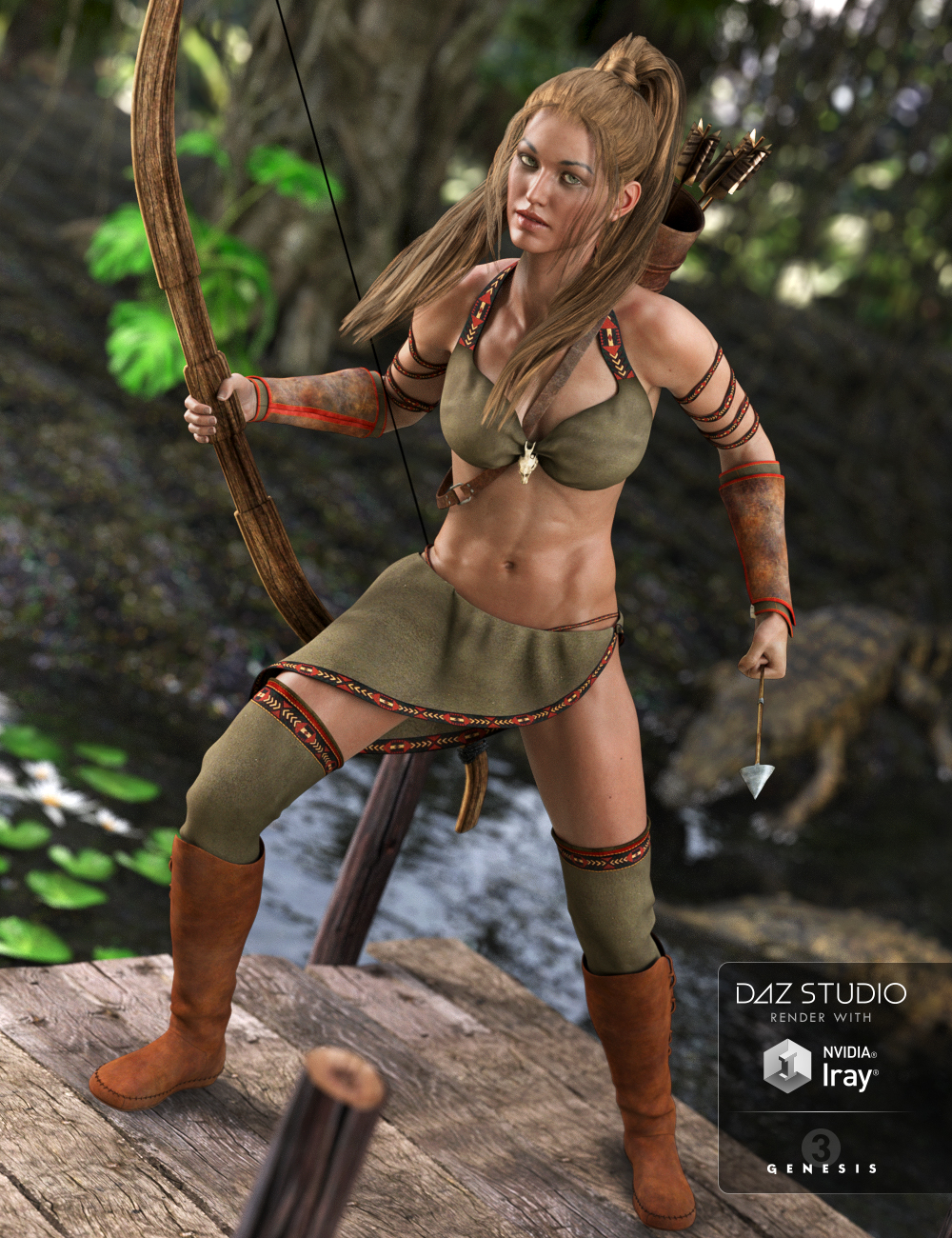 Jungle Goddess for Genesis 3 Female(s) by: Bluebird 3D ClothingSarsa, 3D Models by Daz 3D