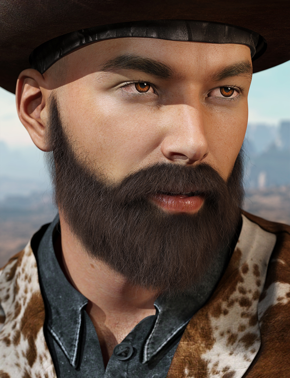 Whiskers for Genesis 3 Male(s) by: Laticis Imagery, 3D Models by Daz 3D