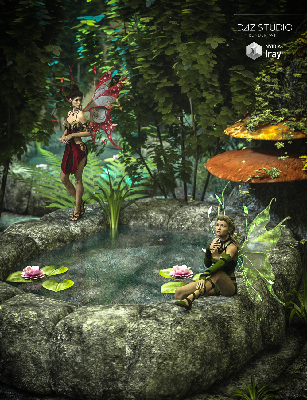 Small Whimsical Pool by: LilflameSveva, 3D Models by Daz 3D