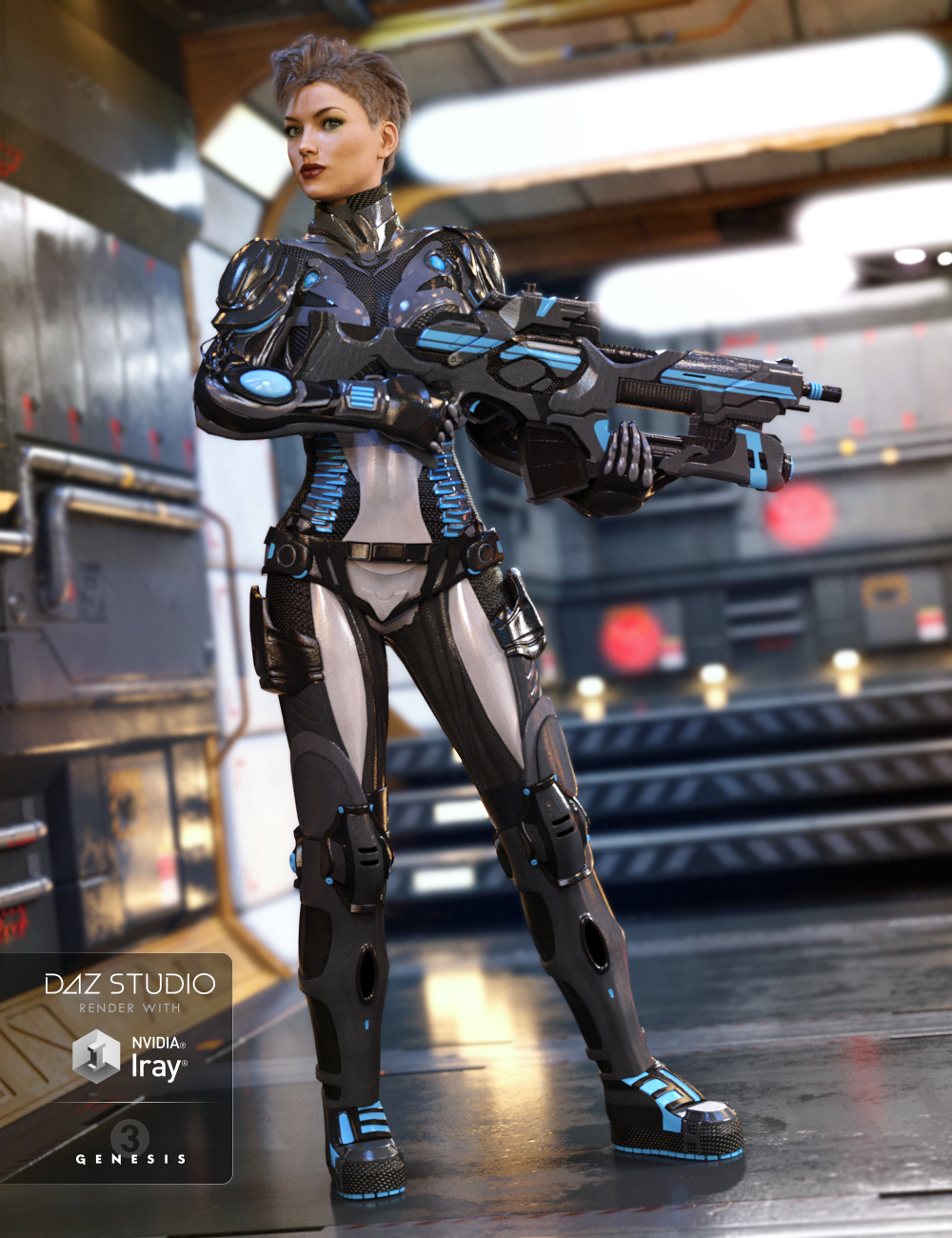 StarSlayer Outfit for Genesis 3 Female(s) by: Charlie, 3D Models by Daz 3D