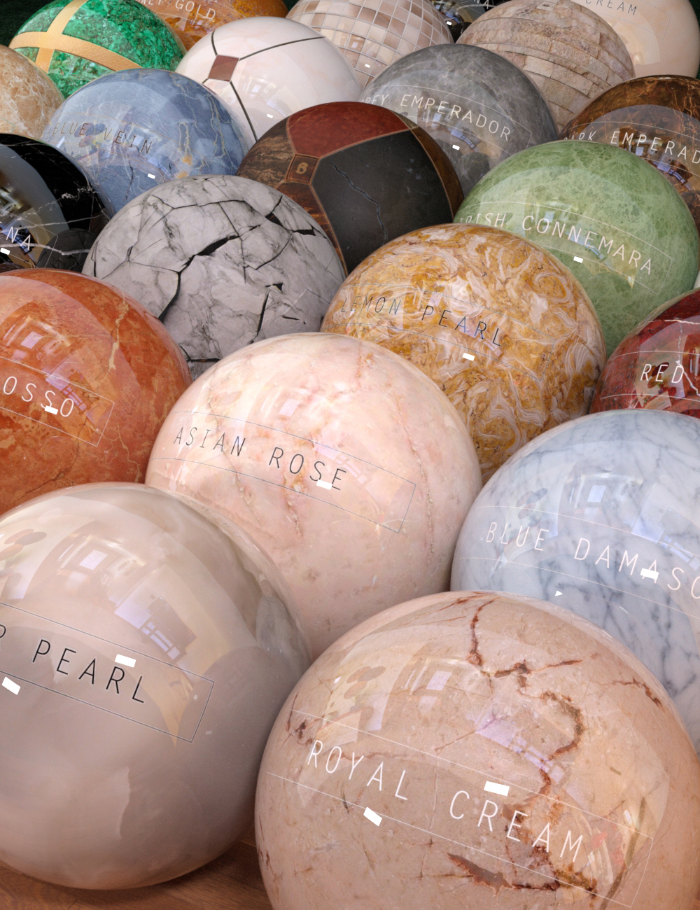 Marble Shaders for Iray by: ThePhilosopher, 3D Models by Daz 3D