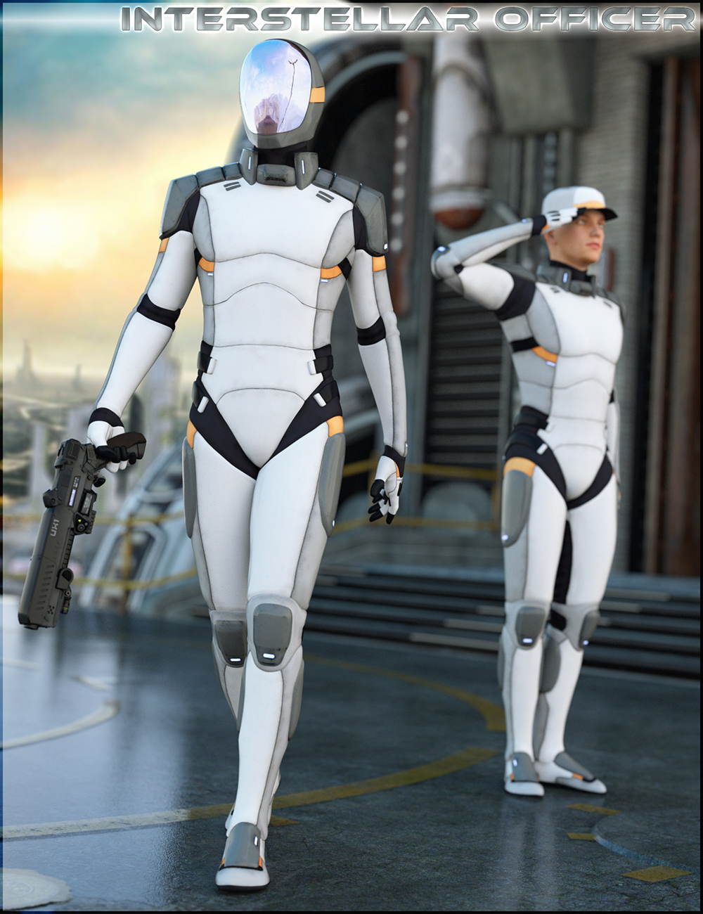 HFS Interstellar Officer for Genesis 3 Male(s) by: DarioFish, 3D Models by Daz 3D