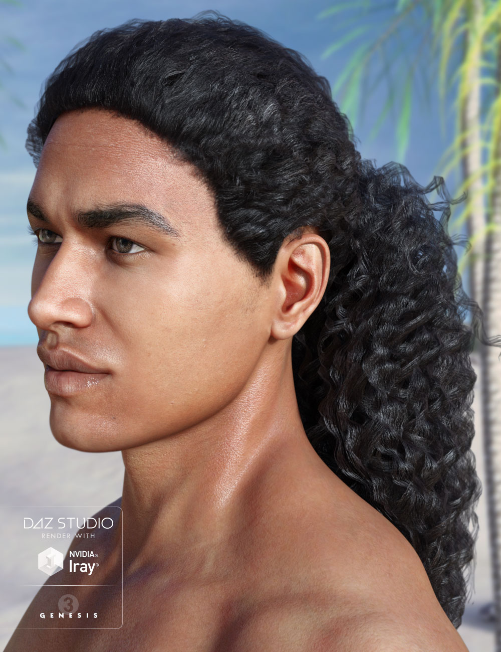 Kylan Hair for Genesis 3 Male(s) and Female(s) by: AprilYSH, 3D Models by Daz 3D