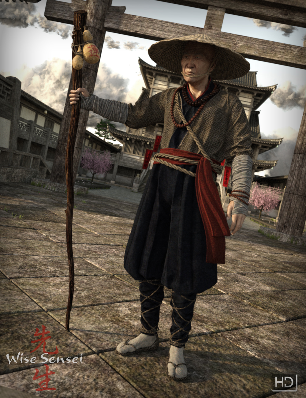 Wise Sensei for Genesis 3 Male(s) by: Luthbel, 3D Models by Daz 3D