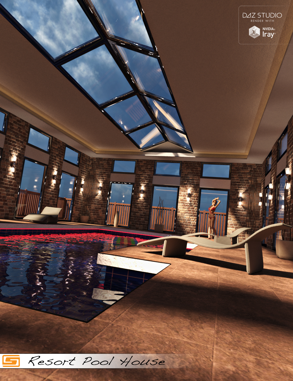Resort Pool House by: Sedor, 3D Models by Daz 3D