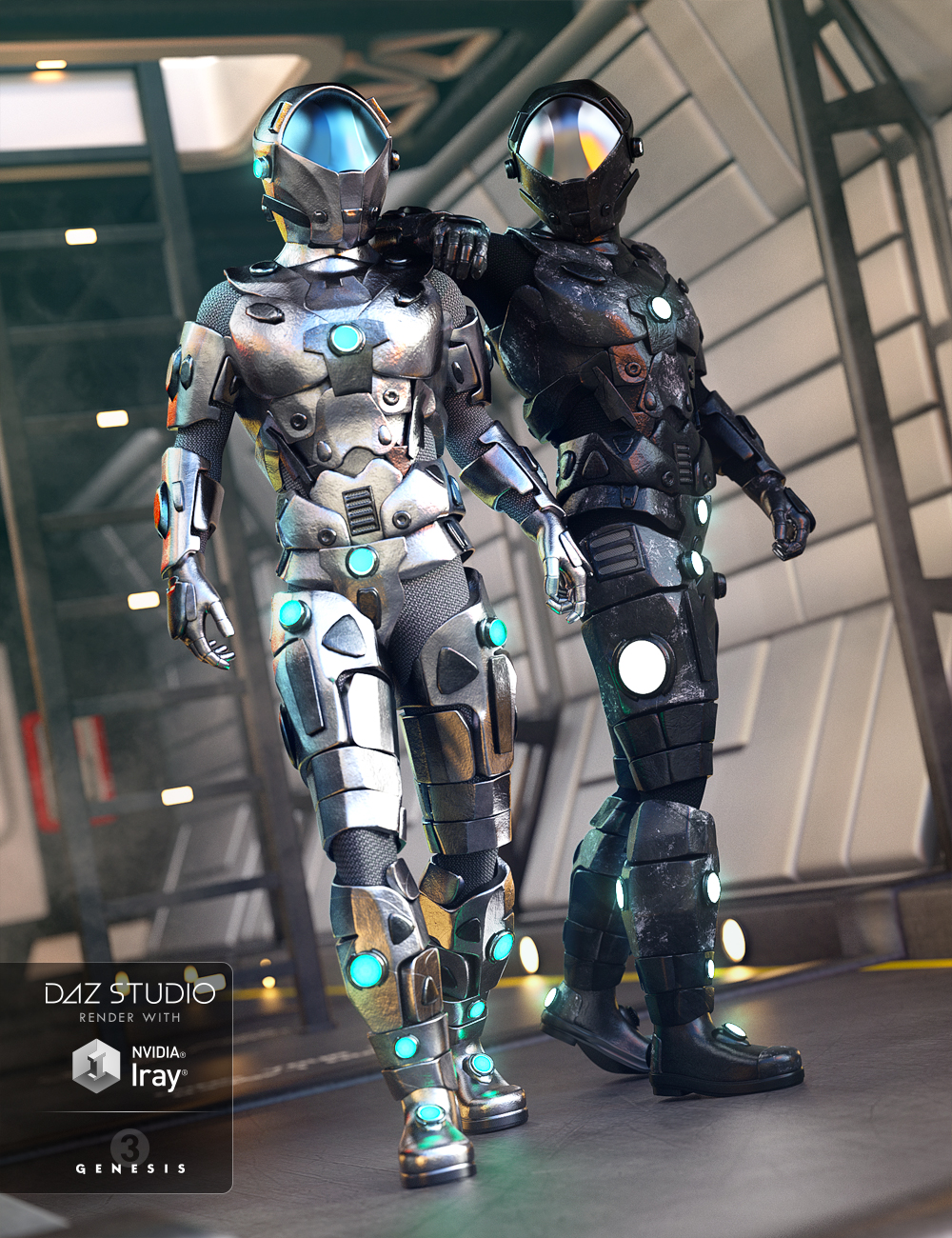 Galactic Armor Outfit for Genesis 3 Male(s) by: NikisatezDirtyFairy, 3D Models by Daz 3D