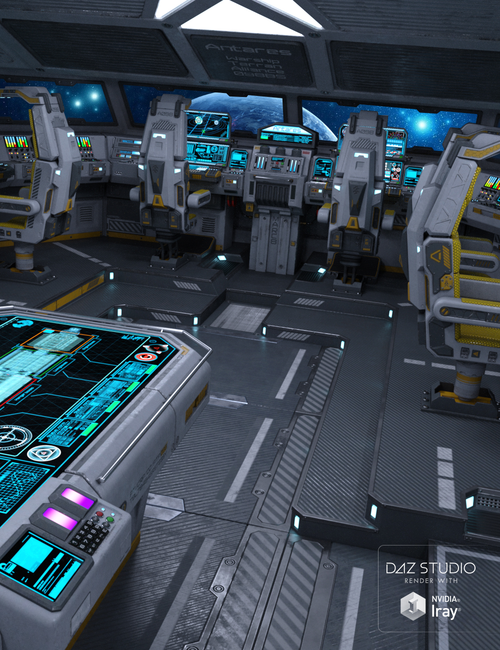 Sci-fi Cockpit Interior by: petipet, 3D Models by Daz 3D