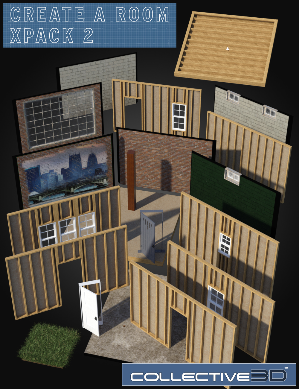 Collective3d Create A Room XPack 2 by: Collective3d, 3D Models by Daz 3D