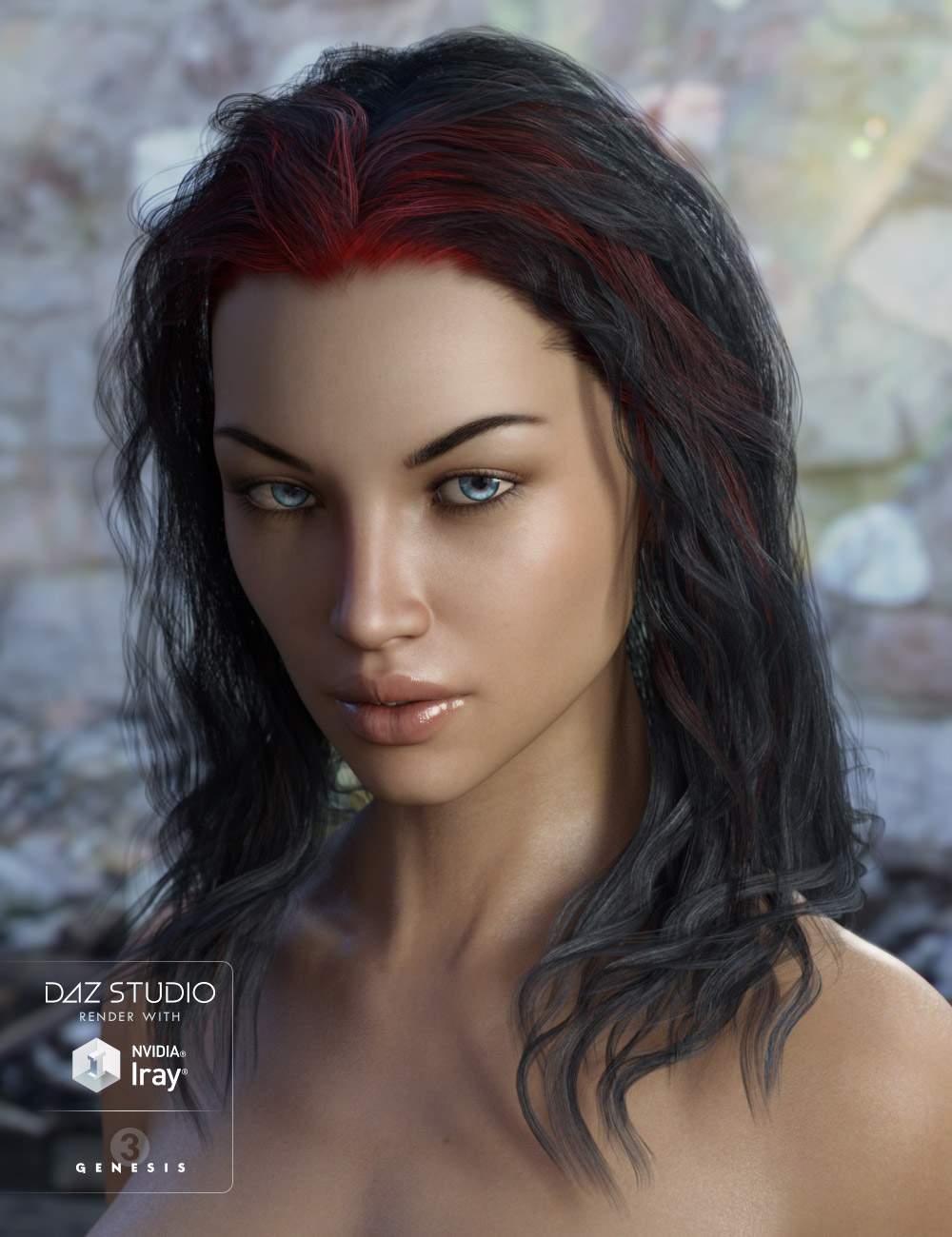 Ajax Hair for Genesis 3 Female(s) by: AprilYSH, 3D Models by Daz 3D