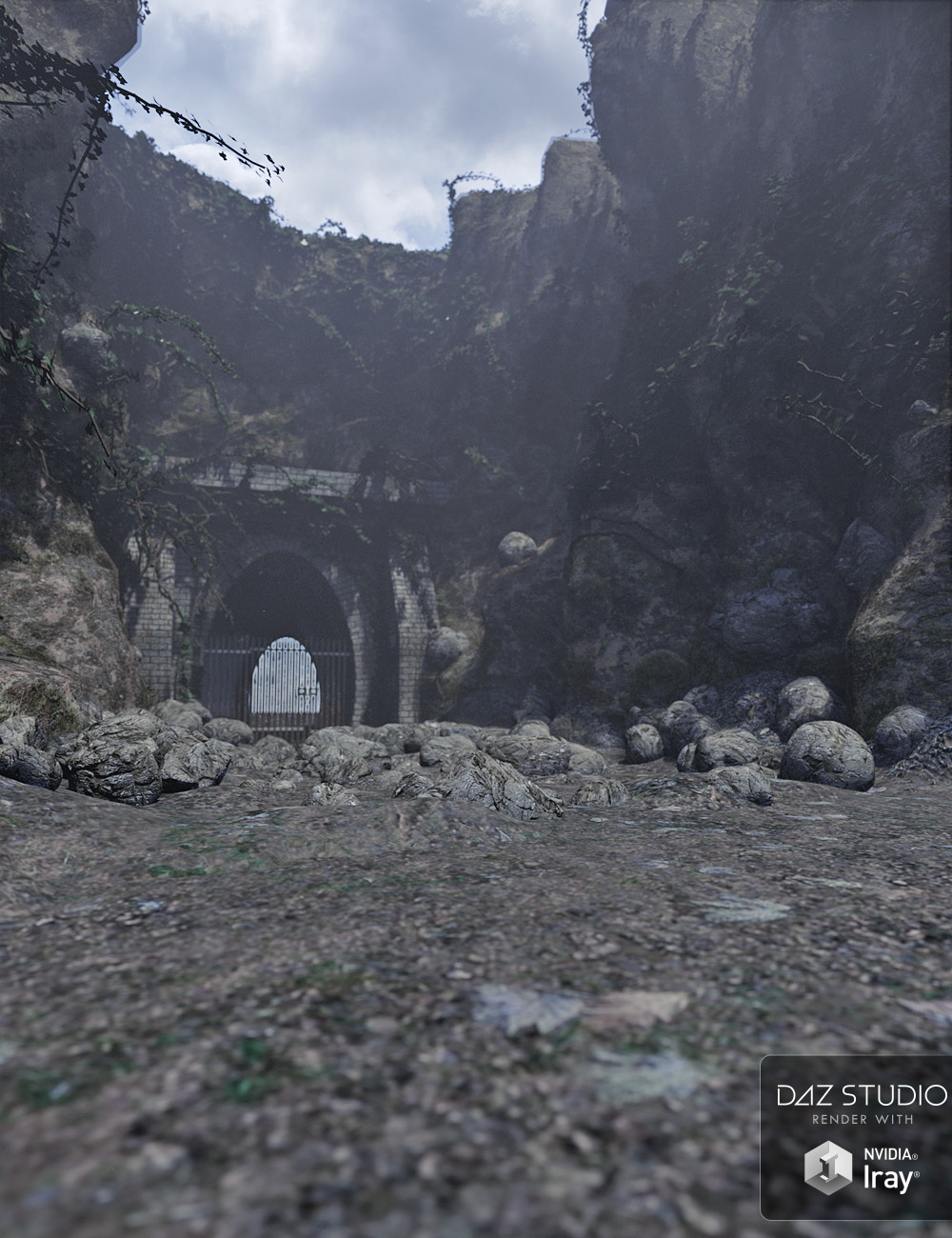 Forgotten Tunnel Entrance by: David BrinnenForbiddenWhispers, 3D Models by Daz 3D