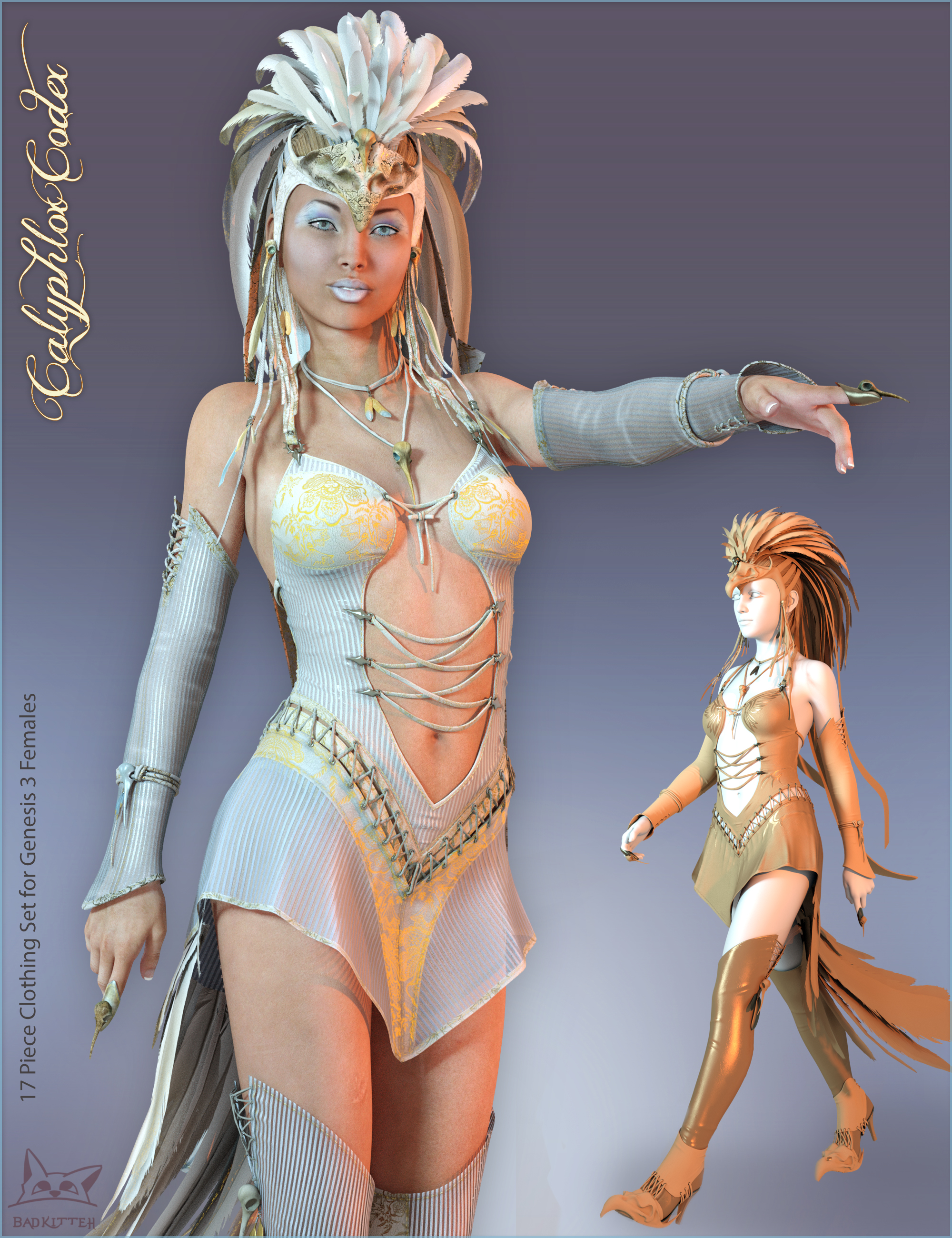 Calyphlox Codex for Genesis 3 Female(s) by: BadKitteh Co, 3D Models by Daz 3D