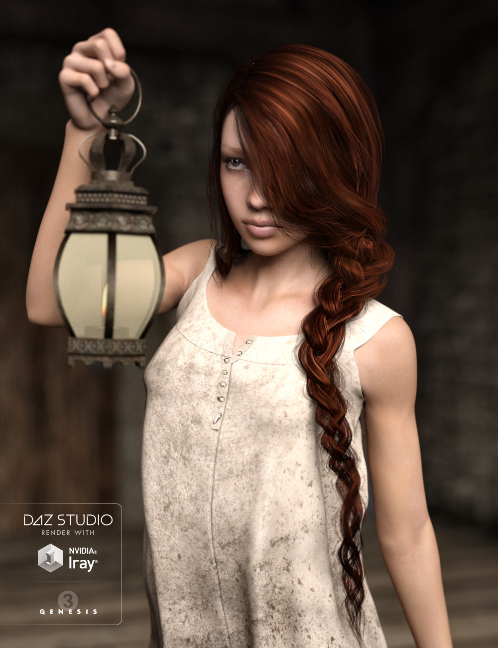 Careless Braid for Genesis 3 Female(s) by: goldtassel, 3D Models by Daz 3D