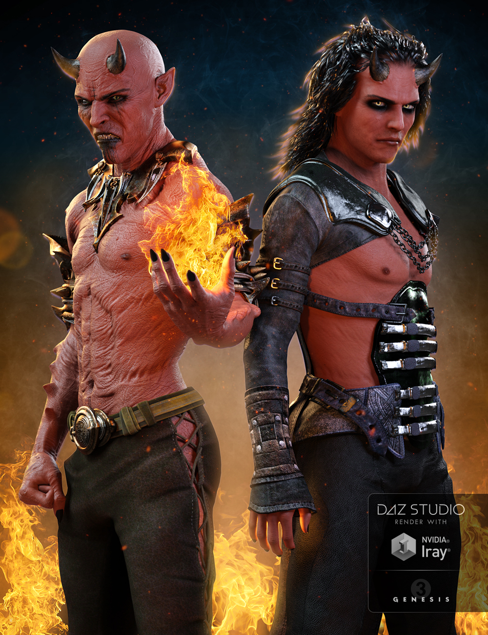 Damien Demon for Genesis 3 Male(s) by: , 3D Models by Daz 3D