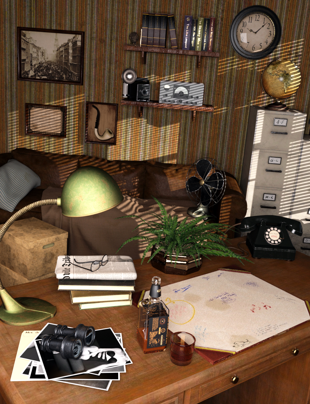 Private Eye Props by: SloshWerks, 3D Models by Daz 3D
