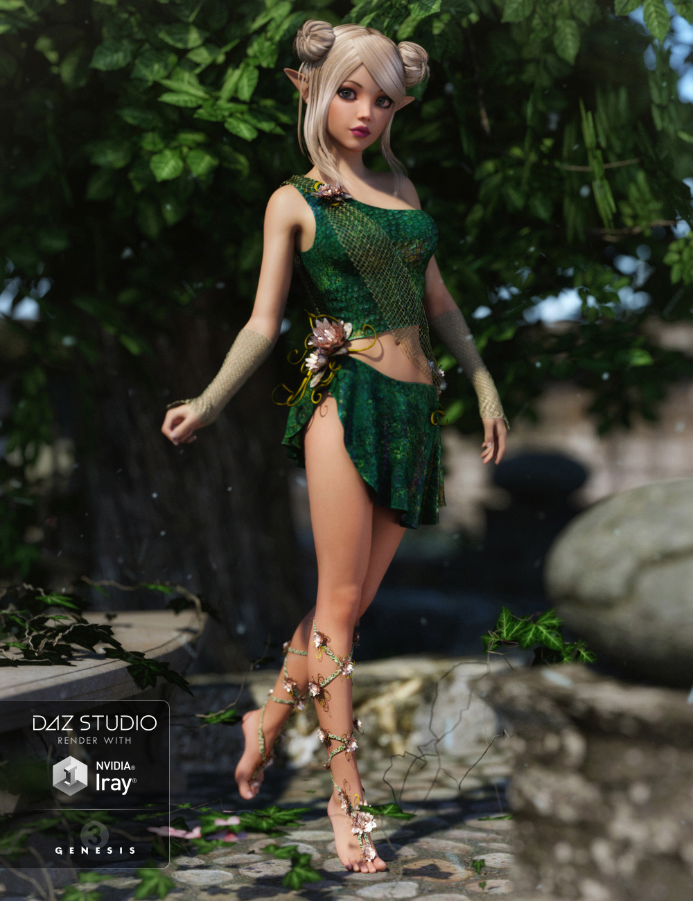 Mischievous Fairy Outfit for Genesis 3 Female(s) by: Anna BenjaminBarbara Brundon, 3D Models by Daz 3D