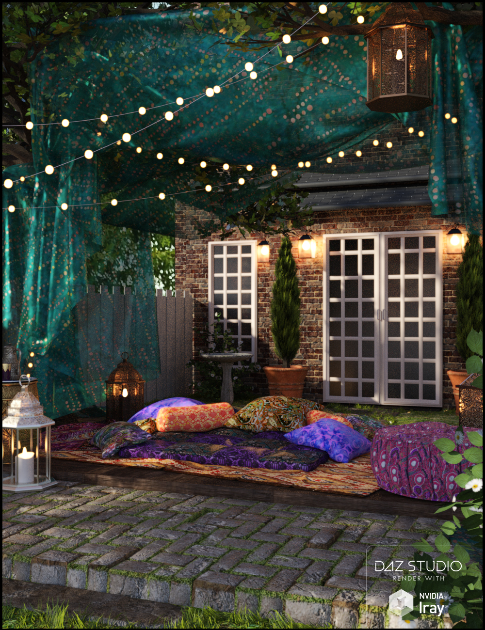 Boho Garden by: Nikisatez, 3D Models by Daz 3D