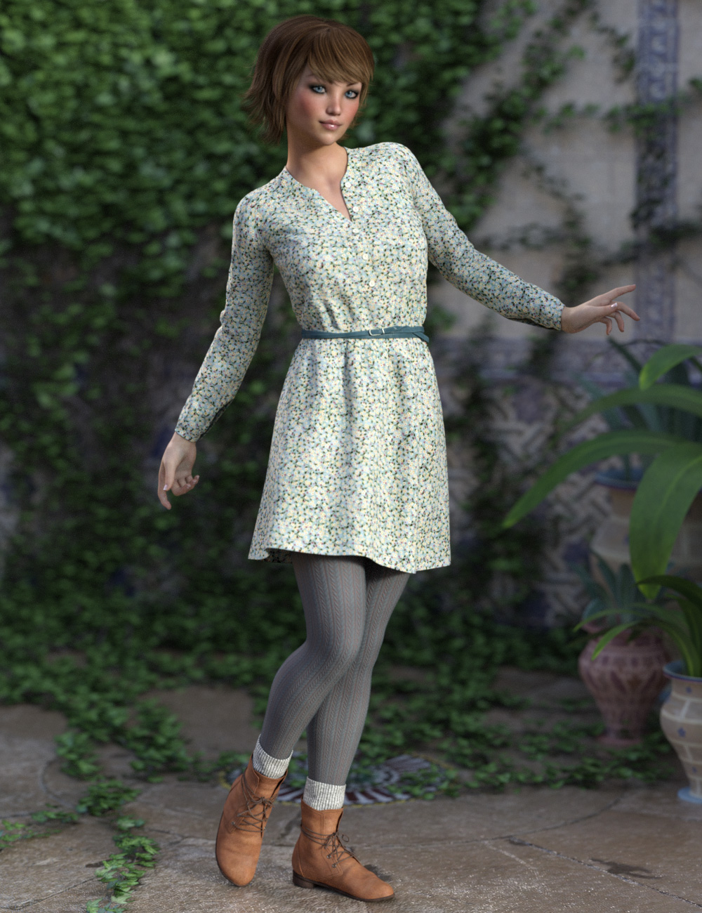 Cool Spring Outfit for Genesis 3 Female(s) by: esha, 3D Models by Daz 3D