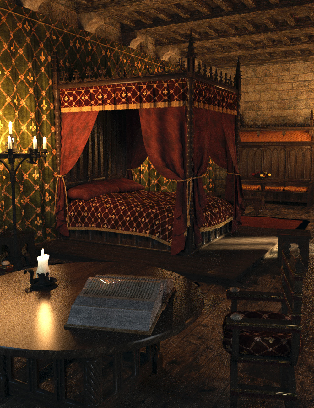 MICK-Bedroom by: Faveral, 3D Models by Daz 3D