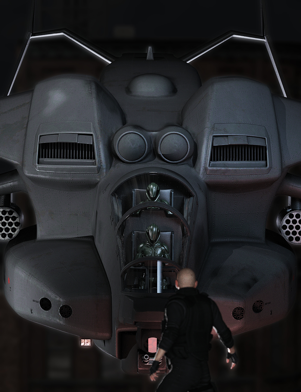Gunship Dragonfly by: Porsimo, 3D Models by Daz 3D