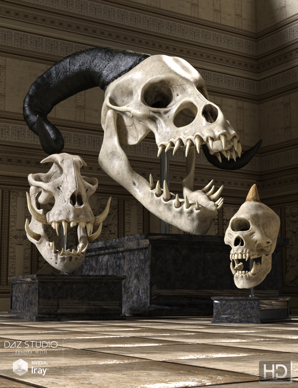 Monster Skulls HD by: Groovy Patrol, 3D Models by Daz 3D