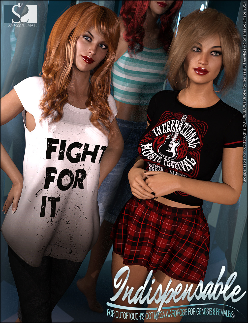 Genesis 8 Female MEGA Wardrobe Indispensable Textures by: ShanasSoulmate, 3D Models by Daz 3D
