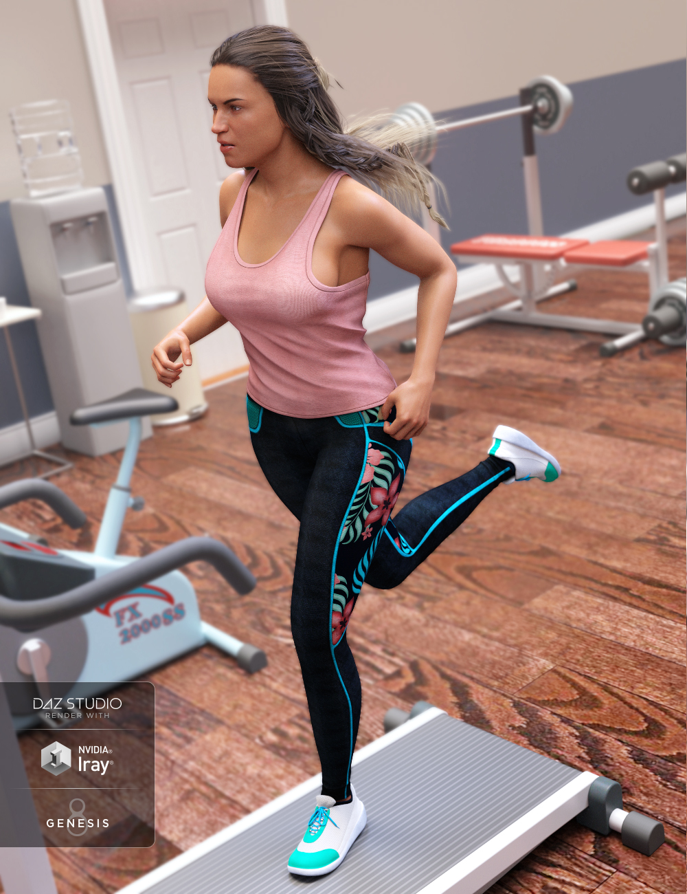 Gym Wear Outfit for Genesis 8 Female(s) by: ArienMada, 3D Models by Daz 3D