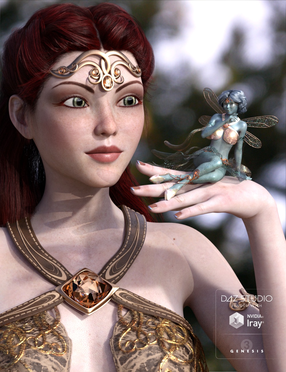 Celinette - Human and Fairy for Genesis 3 Female by: 3D-GHDesign, 3D Models by Daz 3D