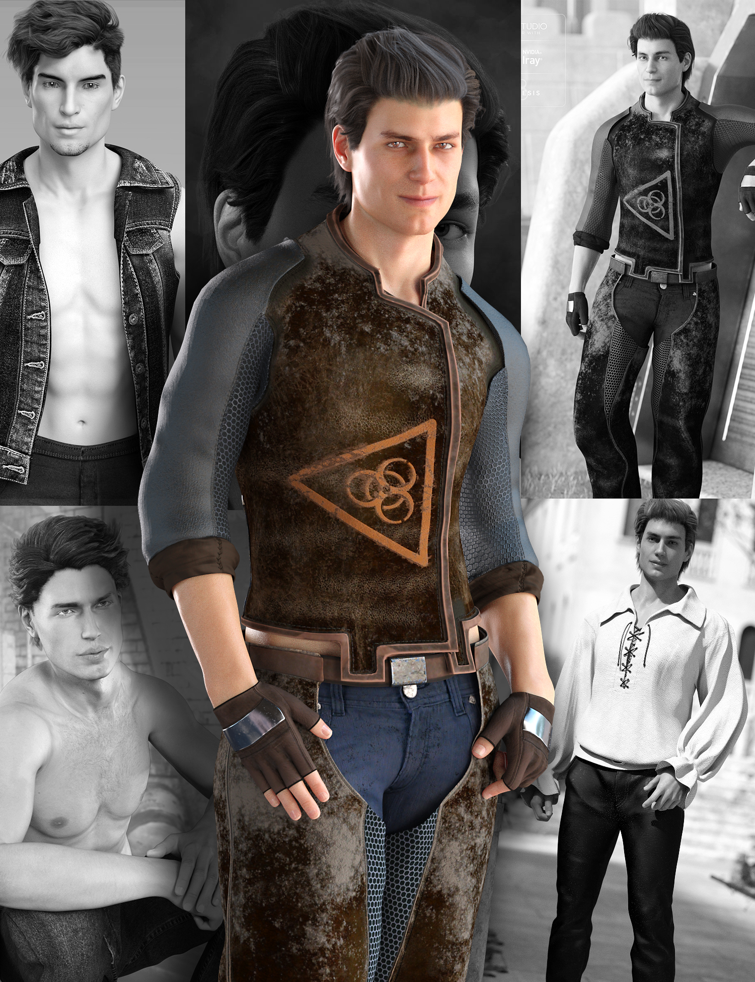 Michael 8 Starter Bundle by: , 3D Models by Daz 3D