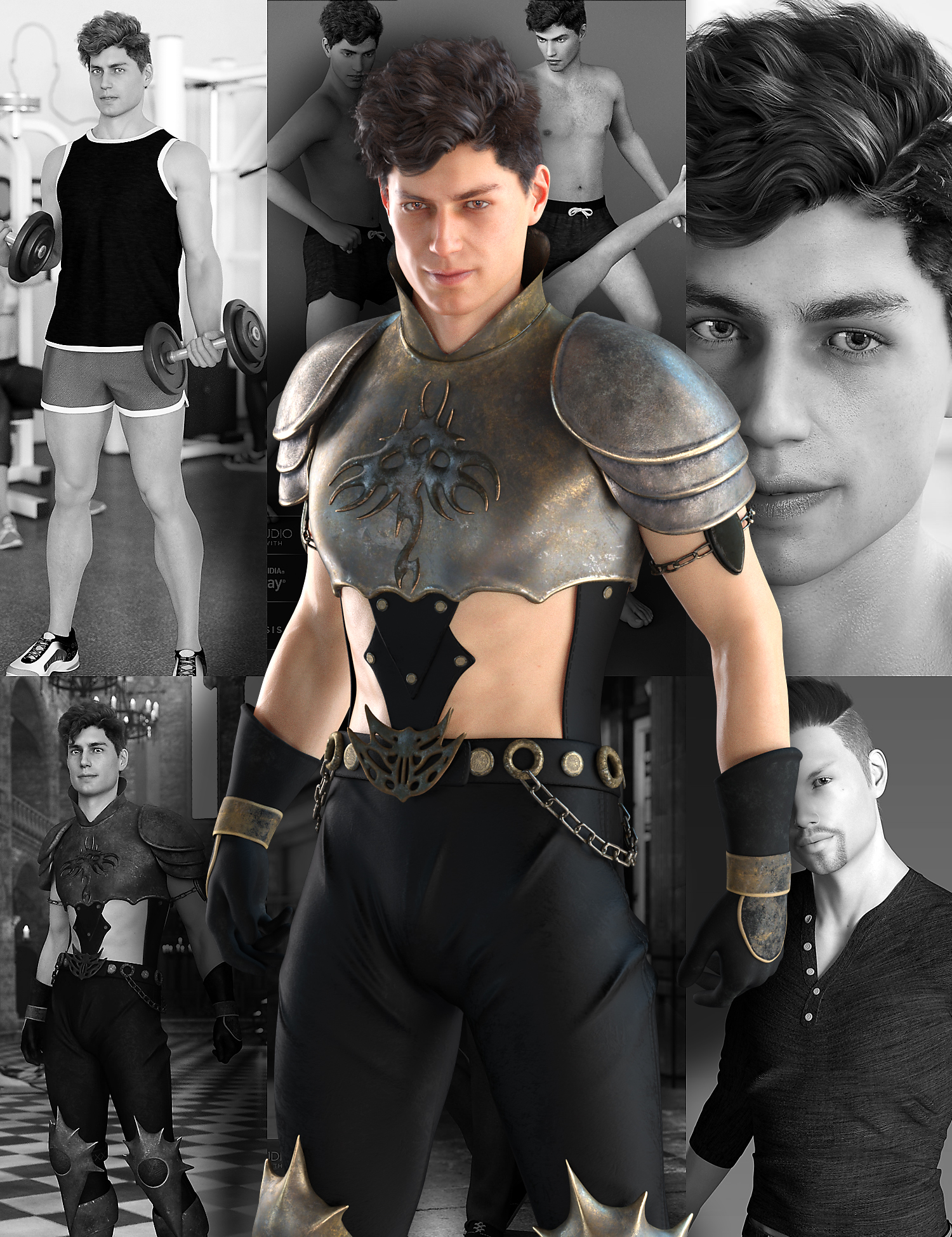 Michael 8 Pro Bundle by: , 3D Models by Daz 3D