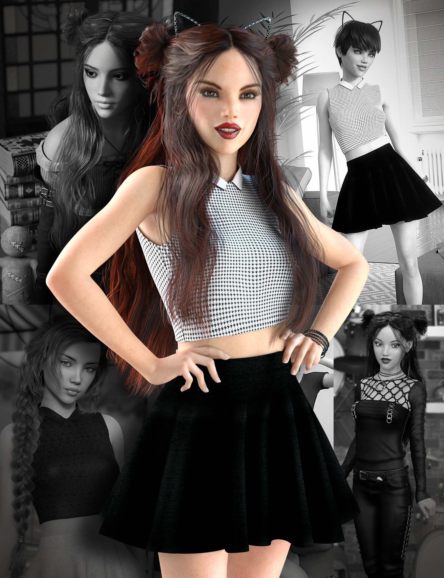 Teen Josie 8 Pro Bundle by: , 3D Models by Daz 3D