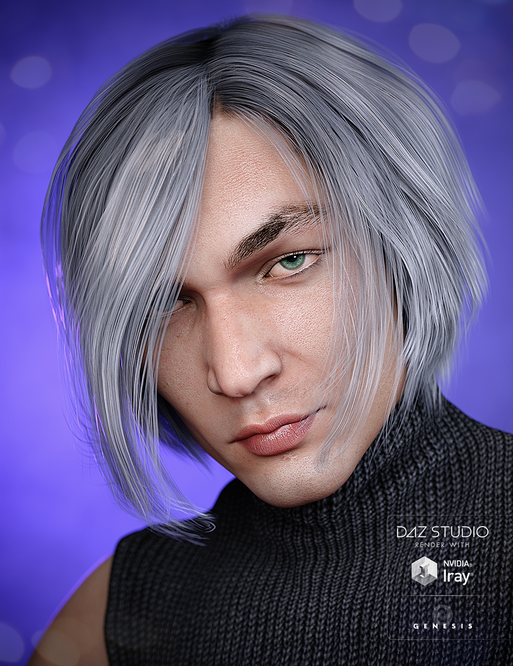 Colors for Aaron Hair by: goldtassel, 3D Models by Daz 3D