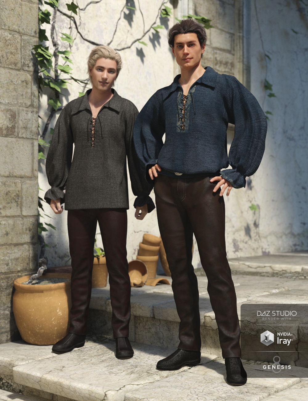 Contemporary Romeo Outfit Textures by: Anna Benjamin, 3D Models by Daz 3D