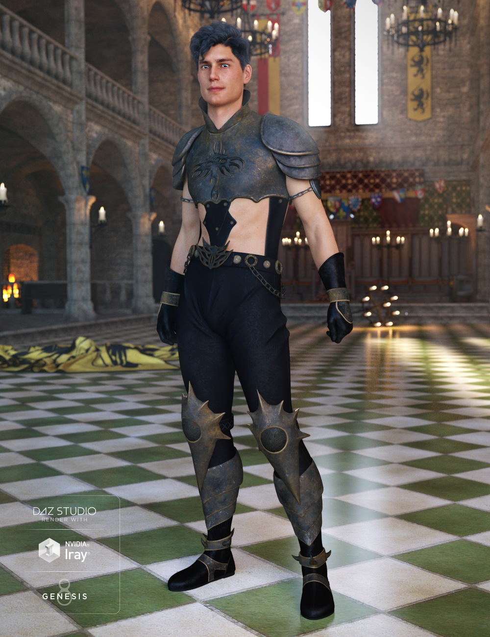 Dark Prince Outfit for Genesis 8 Male(s) by: NikisatezAnna Benjamin, 3D Models by Daz 3D