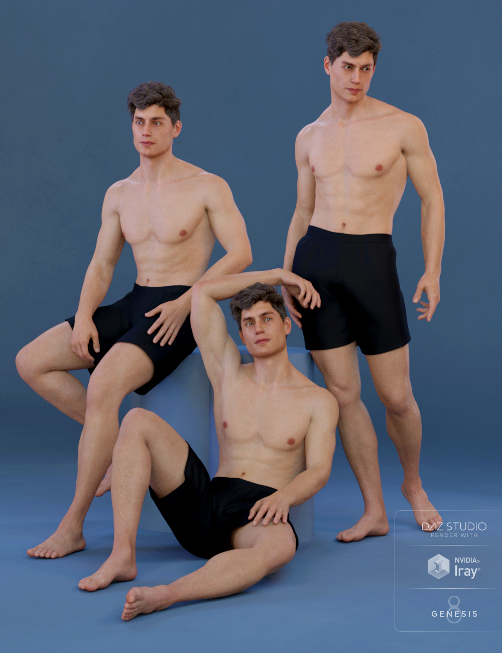 Capsces Model Poses for Genesis 8 Male and Michael 8 by: Capsces Digital Ink, 3D Models by Daz 3D