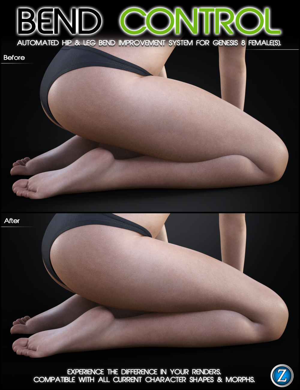 Bend Control for Genesis 8 Female(s) by: Zev0, 3D Models by Daz 3D